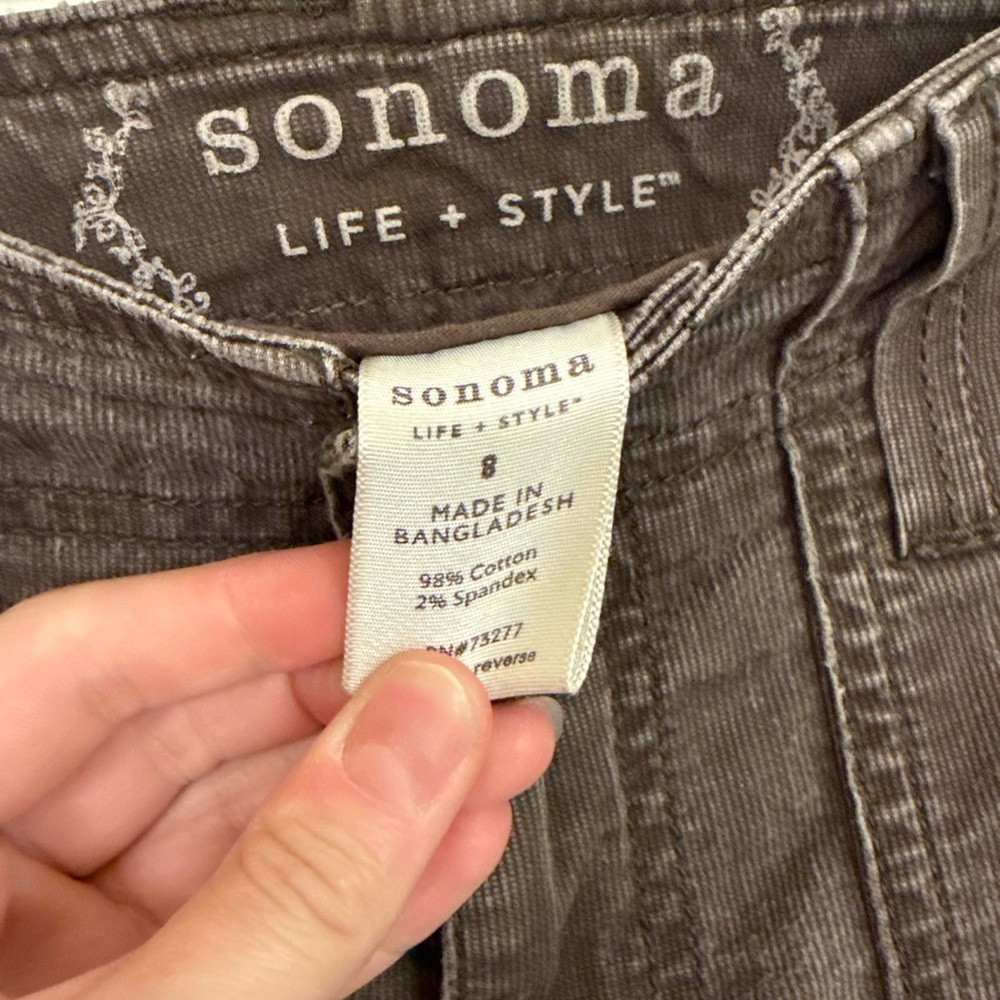 Sonoma Women's Dark Brown Cargo Shorts - Picture 3 of 6